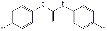 N-(4-chlorophenyl)-N'-(4-fluorophenyl)urea 结构式