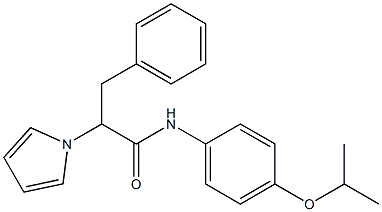 N-(4-isopropoxyphenyl)-3-phenyl-2-(1H-pyrrol-1-yl)propanamide 结构式