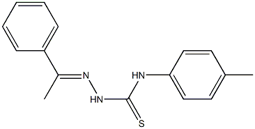 N-(4-methylphenyl)-2-[(E)-1-phenylethylidene]-1-hydrazinecarbothioamide 结构式