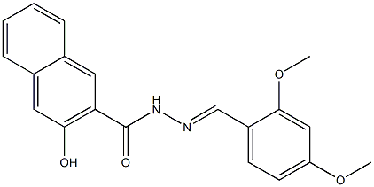 N'-[(E)-(2,4-dimethoxyphenyl)methylidene]-3-hydroxy-2-naphthohydrazide 结构式