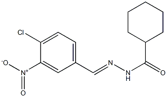 N'-[(E)-(4-chloro-3-nitrophenyl)methylidene]cyclohexanecarbohydrazide 结构式