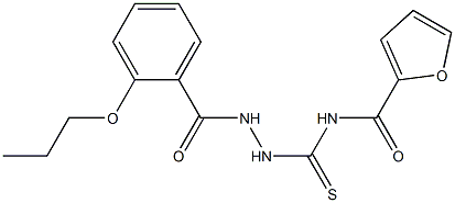 N-{[2-(2-propoxybenzoyl)hydrazino]carbothioyl}-2-furamide 结构式