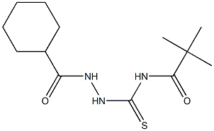 N-{[2-(cyclohexylcarbonyl)hydrazino]carbothioyl}-2,2-dimethylpropanamide 结构式