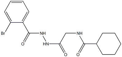 N-{2-[2-(2-bromobenzoyl)hydrazino]-2-oxoethyl}cyclohexanecarboxamide 结构式