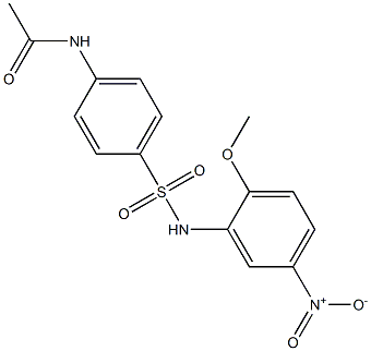 N-{4-[(2-methoxy-5-nitroanilino)sulfonyl]phenyl}acetamide 结构式