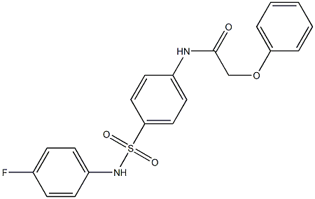 N-{4-[(4-fluoroanilino)sulfonyl]phenyl}-2-phenoxyacetamide 结构式