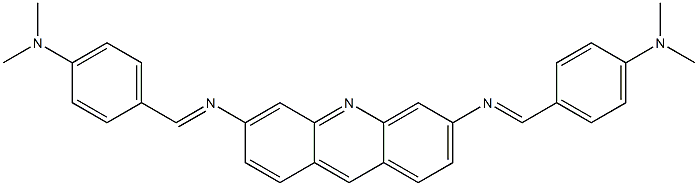 N-{(E)-[4-(dimethylamino)phenyl]methylidene}-N-[6-({(E)-[4-(dimethylamino)phenyl]methylidene}amino)-3-acridinyl]amine 结构式