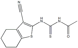 N-acetyl-N'-(3-cyano-4,5,6,7-tetrahydro-1-benzothiophen-2-yl)thiourea 结构式