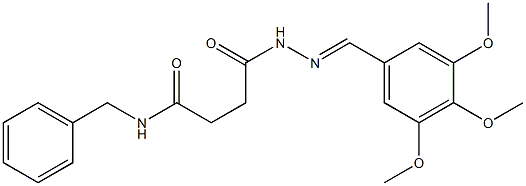 N-benzyl-4-oxo-4-{2-[(E)-(3,4,5-trimethoxyphenyl)methylidene]hydrazino}butanamide 结构式