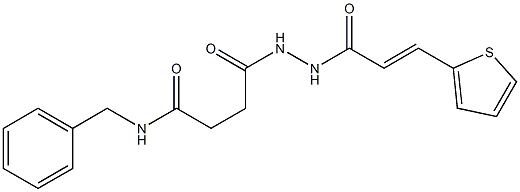 N-benzyl-4-oxo-4-{2-[(E)-3-(2-thienyl)-2-propenoyl]hydrazino}butanamide 结构式