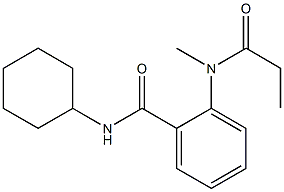 N-cyclohexyl-2-[methyl(propionyl)amino]benzamide 结构式