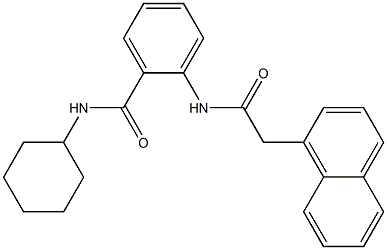 N-cyclohexyl-2-{[2-(1-naphthyl)acetyl]amino}benzamide 结构式