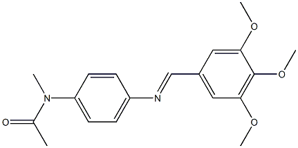 N-methyl-N-(4-{[(E)-(3,4,5-trimethoxyphenyl)methylidene]amino}phenyl)acetamide 结构式
