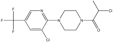 2-chloro-1-{4-[3-chloro-5-(trifluoromethyl)-2-pyridinyl]piperazino}-1-propanone 结构式