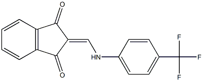 2-{[4-(trifluoromethyl)anilino]methylene}-1H-indene-1,3(2H)-dione 结构式