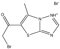 5-(2-bromoacetyl)-6-methyl[1,3]thiazolo[3,2-b][1,2,4]triazol-1-ium bromide 结构式