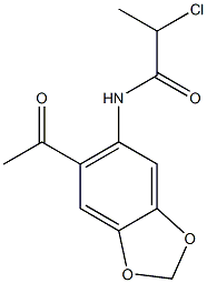 N-(6-acetyl-1,3-benzodioxol-5-yl)-2-chloropropanamide 结构式