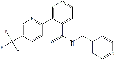 N-(4-pyridinylmethyl)-2-[5-(trifluoromethyl)-2-pyridinyl]benzenecarboxamide 结构式