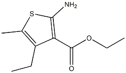 2-氨基-4-乙基-5-甲基噻吩-3-甲酸乙酯 结构式