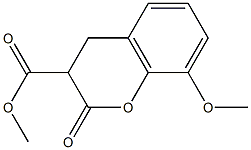 3,4-二氢-8-甲氧基-2-酮-2H-苯并吡喃-3-甲酸甲酯 结构式