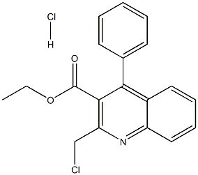 2-(氯甲基)-4-苯基喹啉-3-甲酸乙酯盐酸盐 结构式