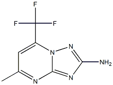 5-methyl-7-(trifluoromethyl)[1,2,4]triazolo[1,5-a]pyrimidin-2-amine 结构式