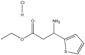 ethyl 3-amino-3-thien-2-ylpropanoate hydrochloride 结构式