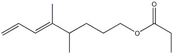 Propionic acid 4,5-dimethyl-5,7-octadienyl ester 结构式