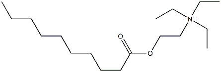 N,N,N-Triethyl-2-[(1-oxodecyl)oxy]ethanaminium 结构式