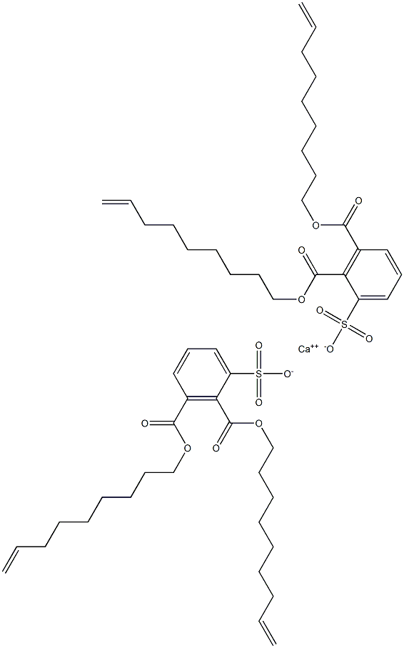 Bis[2,3-di(8-nonenyloxycarbonyl)benzenesulfonic acid]calcium salt 结构式