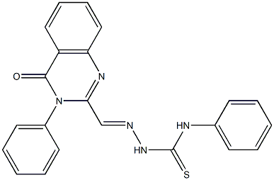 3-(Phenyl)-2-[[[phenylamino]thiocarbonylamino]iminomethyl]quinazolin-4(3H)-one 结构式