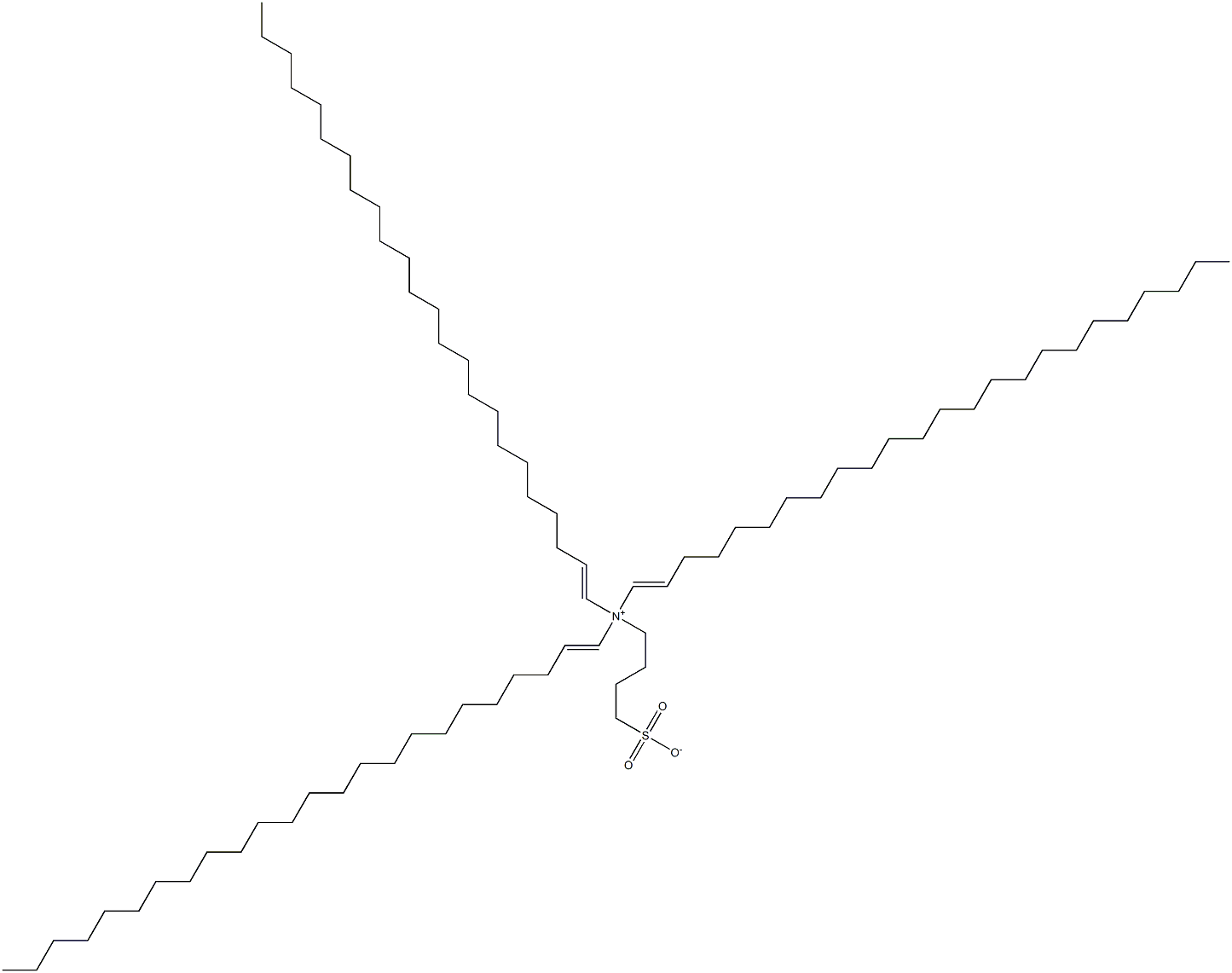 N,N-Di(1-tetracosenyl)-N-(4-sulfonatobutyl)-1-tetracosen-1-aminium 结构式