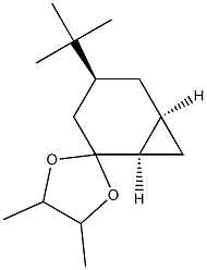 (1R,4S,6S)-4-tert-Butylbicyclo[4.1.0]heptan-2-one [(2S,3S)-2,3-butanediyl]acetal 结构式