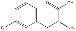 (R)-3-(3-Chlorophenyl)-2-aminopropanoic acid 结构式