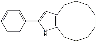 2-Phenyl-4,5,6,7,8,9,10,11-octahydro-1H-cyclodeca[b]pyrrole 结构式