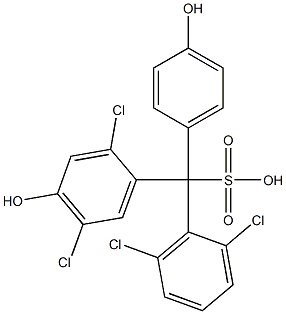 (2,6-Dichlorophenyl)(2,5-dichloro-4-hydroxyphenyl)(4-hydroxyphenyl)methanesulfonic acid 结构式