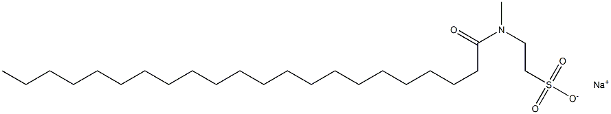 N-(1-Oxodocosyl)-N-methyltaurine sodium salt 结构式