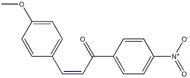 (2Z)-3-(4-Methoxyphenyl)-1-(4-nitrophenyl)-2-propen-1-one 结构式