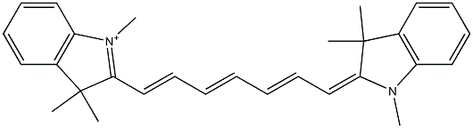 1,3,3-Trimethyl-2-[7-[(1,3,3-trimethyl-1,3-dihydro-2H-indole)-2-ylidene]-1,3,5-heptatrienyl]-3H-indole-1-ium 结构式