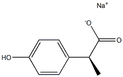 [S,(+)]-2-(p-Hydroxyphenyl)propionic acid sodium salt 结构式