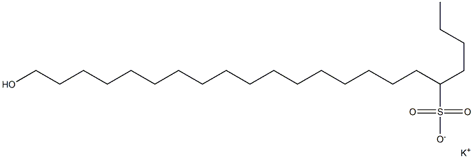 22-Hydroxydocosane-5-sulfonic acid potassium salt 结构式