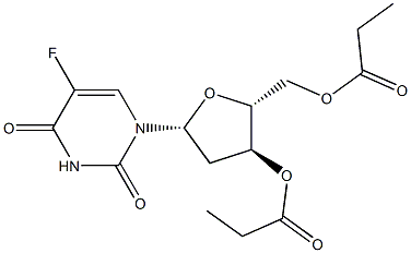5-Fluoro-2'-deoxyuridine 3',5'-dipropanoate 结构式