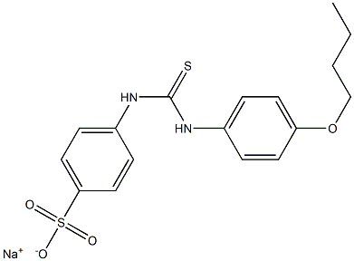 p-[3-(p-Butoxyphenyl)thioureido]benzenesulfonic acid sodium salt 结构式