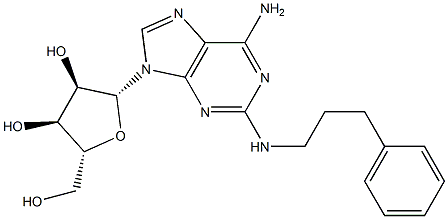 2-(Hydrocinnamylamino)adenosine 结构式