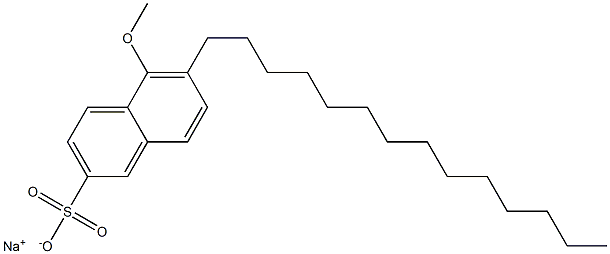 5-Methoxy-6-tetradecyl-2-naphthalenesulfonic acid sodium salt 结构式