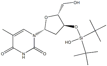 3'-O-(Di-tert-butylhydroxysilyl)thymidine 结构式