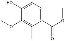 3-Methoxy-2-methyl-4-hydroxybenzoic acid methyl ester 结构式