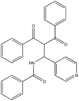 N-[1-(4-Pyridinyl)-2,2-bis(phenylcarbonyl)ethyl]benzamide 结构式