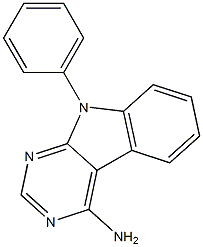 4-Amino-9-phenyl-9H-pyrimido[4,5-b]indole 结构式