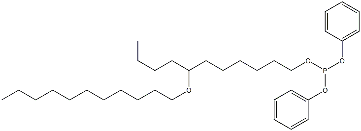 Phosphorous acid 7-(undecyloxy)undecyldiphenyl ester 结构式